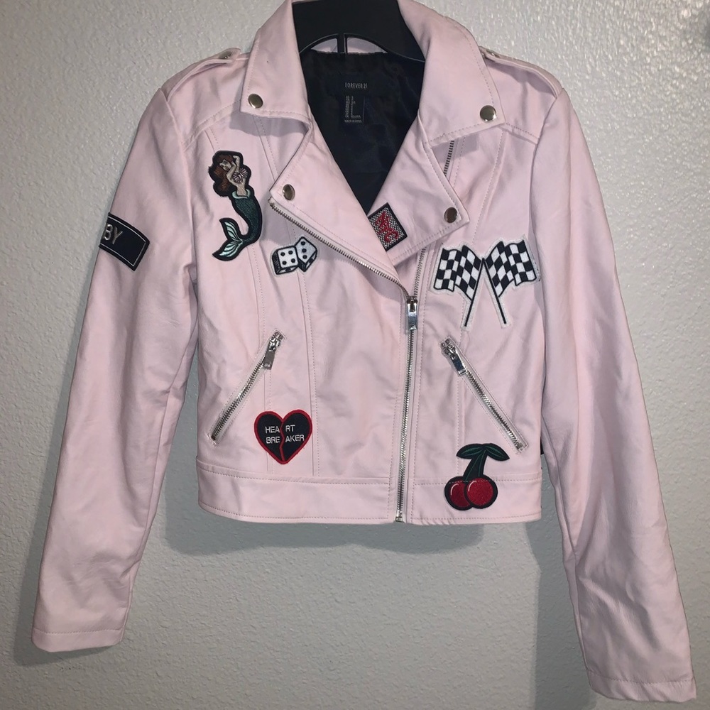 Pink Leather Jacket